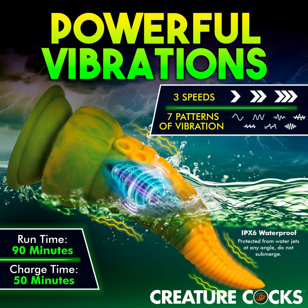 Vibrating Tentacle Silicone Dildo