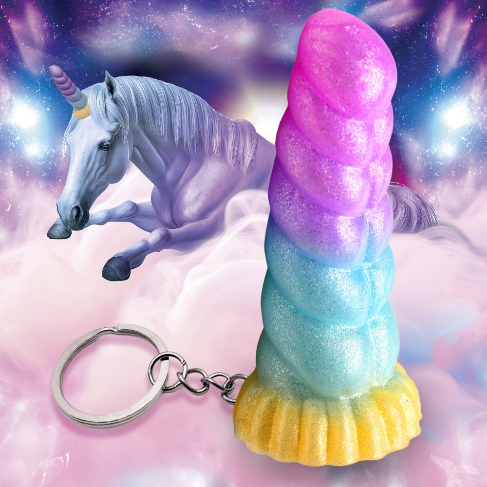 Mystique Einhorn Mini-Dildo-Schlüsselanhänger