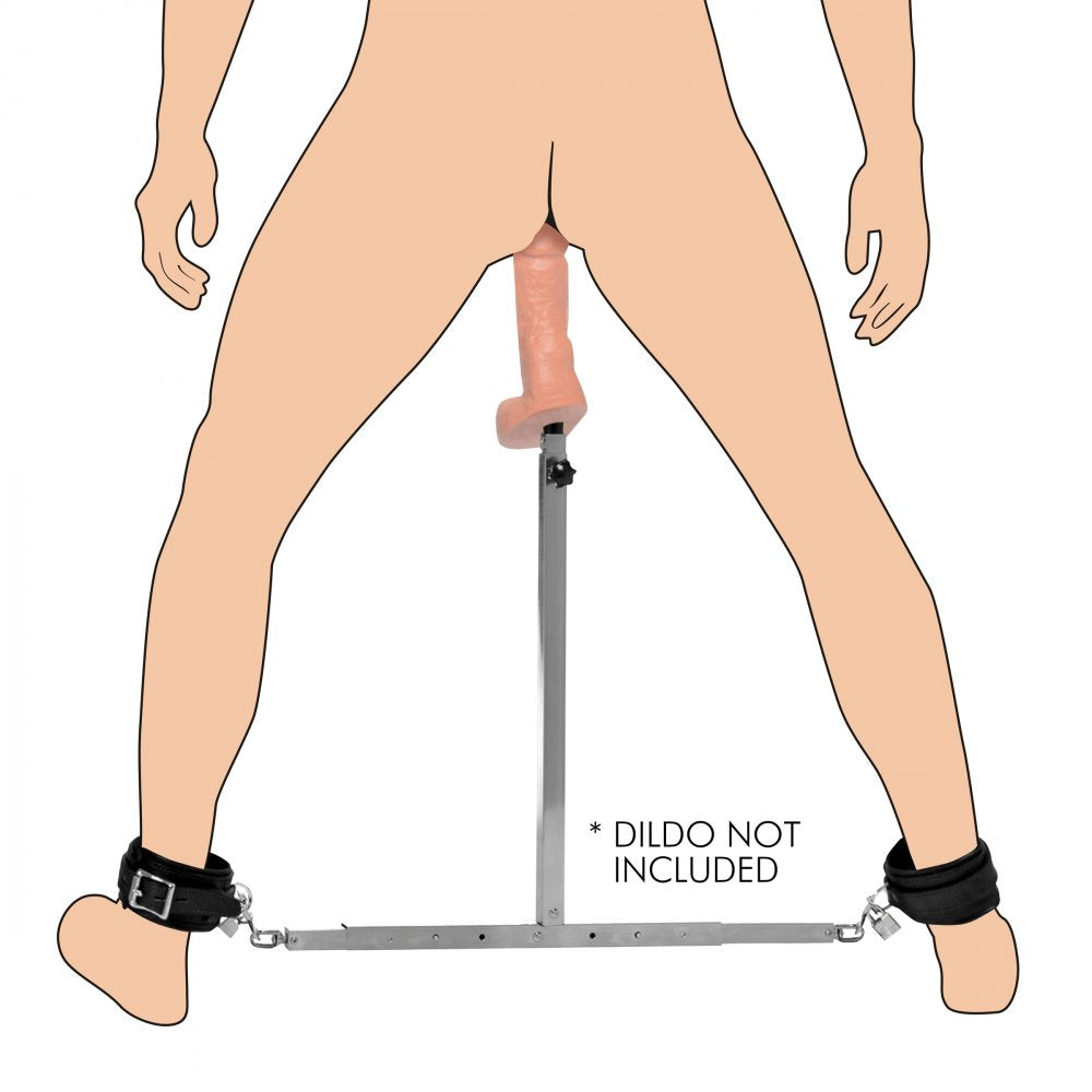 Squat Anal Impaler mit Spreizstange und Fesseln