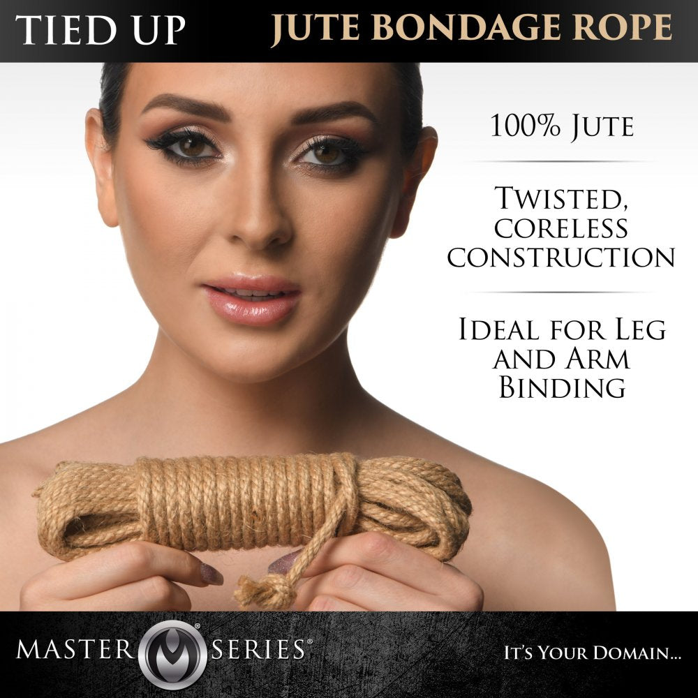 Gefesseltes Bondage-Seil aus Jute – 15 Meter