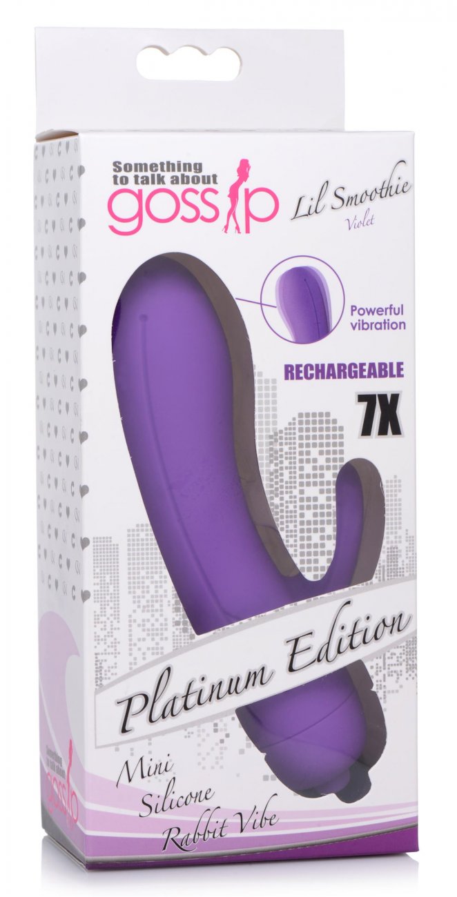 7X Lil Smoothie Mini-Rabbit-Vibrator aus Silikon – Violett