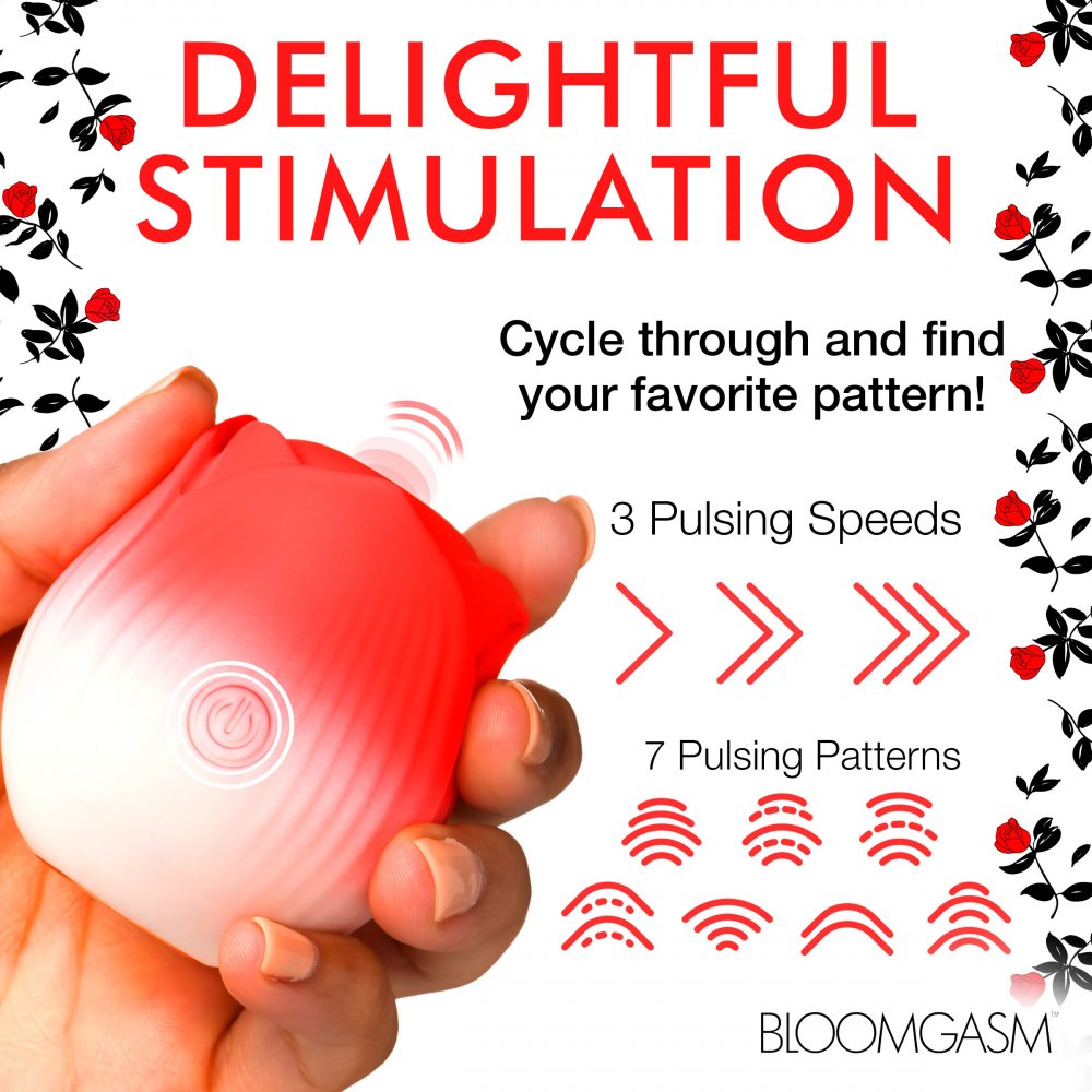 Pulsing Petals Throbbing Rose Clit Stimulator