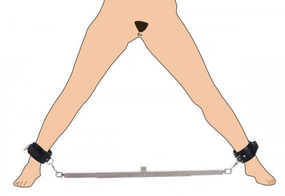 Squat Anal Impaler mit Spreizstange und Fesseln