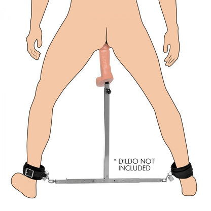 Squat Anal Impaler mit Spreizstange und Fesseln