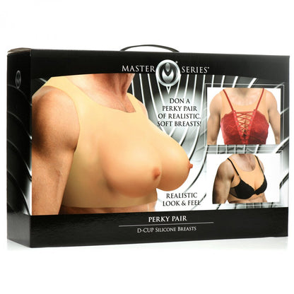 Pechos de silicona portátiles con copa D Perky Pair