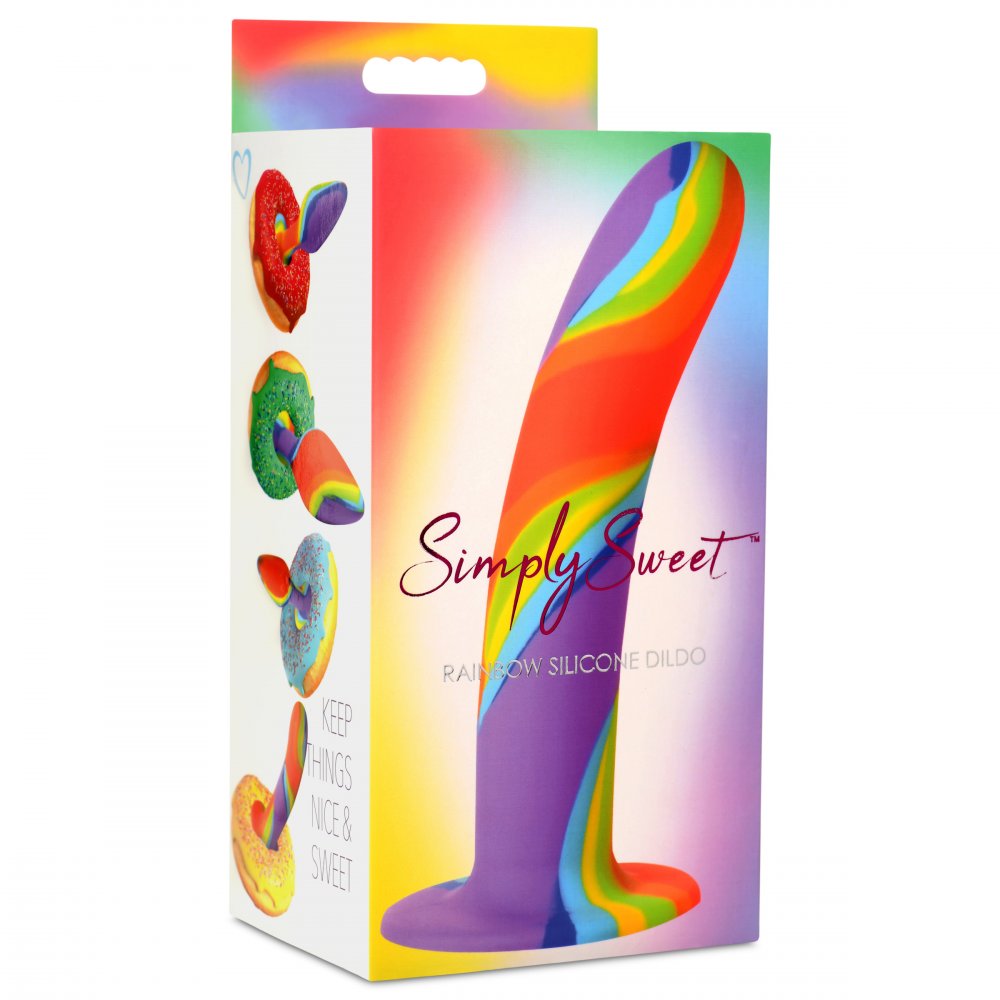 Rainbow Silicone Dildo